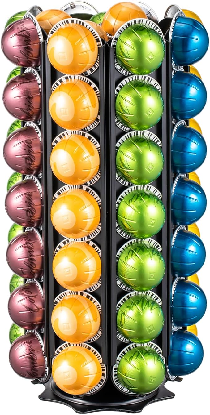Rice rat Pods Holder Capsules with Central Extra Pod Storage (Carousel-56+ Pods)