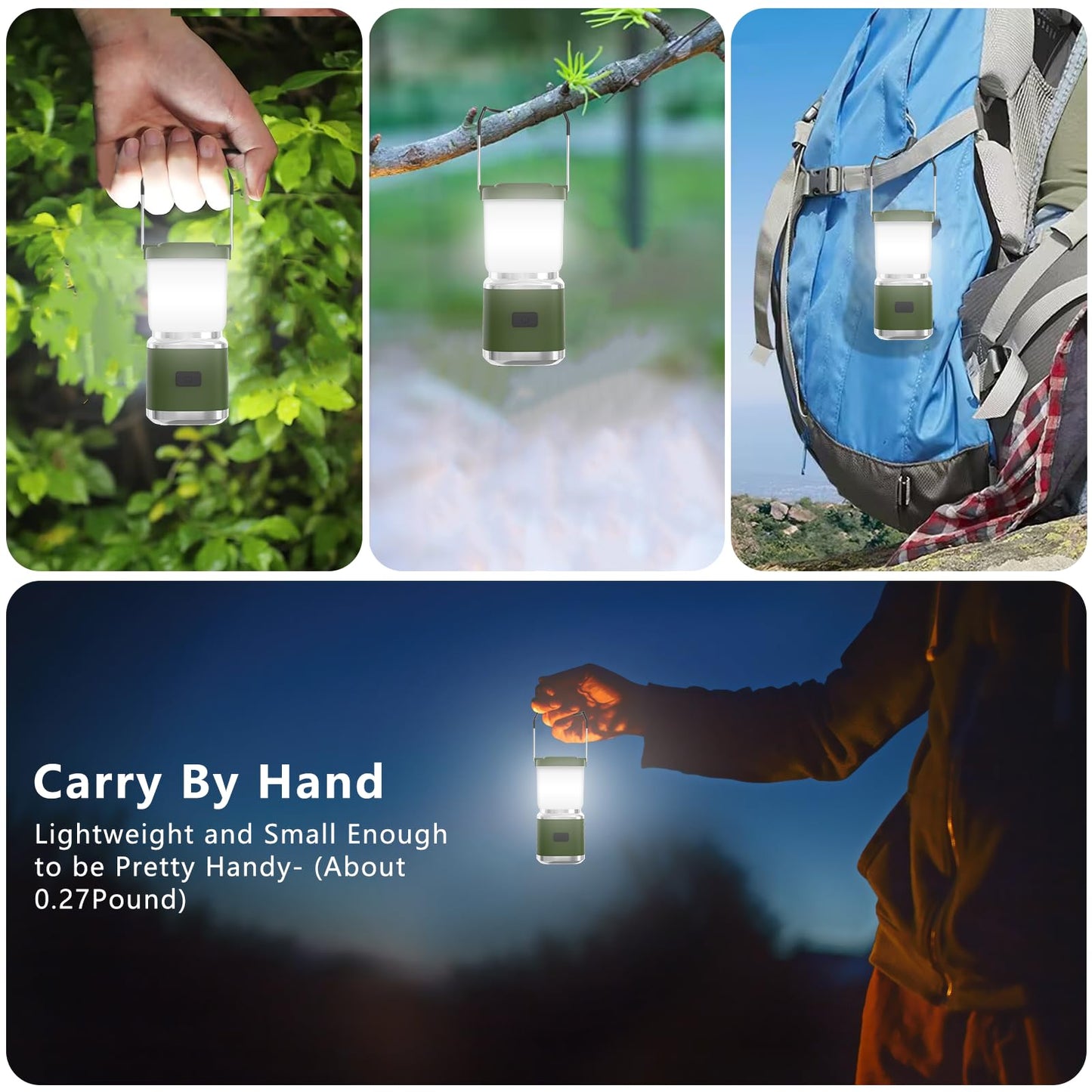 Led Camping Lantern Rechargeable  2000Lm Small Camping Lights Lantern With Redlight&20Hours Runtime&Stepless Dimming  Hurricane Emergency Lights For Power Outages  Waterproof  Camping Essentials 6Pcs
