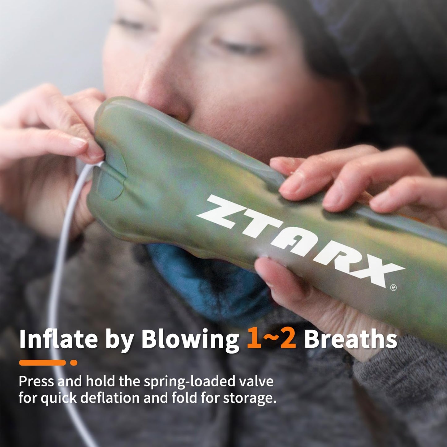 Ztarx Inflatable Camping Light  34 Expandable Tent Lantern  4 Lighting Modes  Ip66 Waterproof  Portable Plug-In Tube Light For Outdoor  Hiking  Emergencies