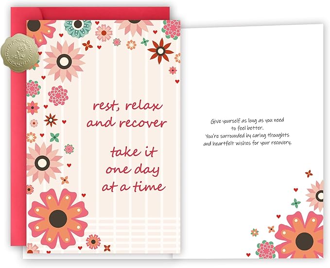 FSSDAS Elegant Get Well Cards, Get Well Soon Gifts for Women, Encouragement Card for Her, Surgery Recovery Gifts for Man, ...