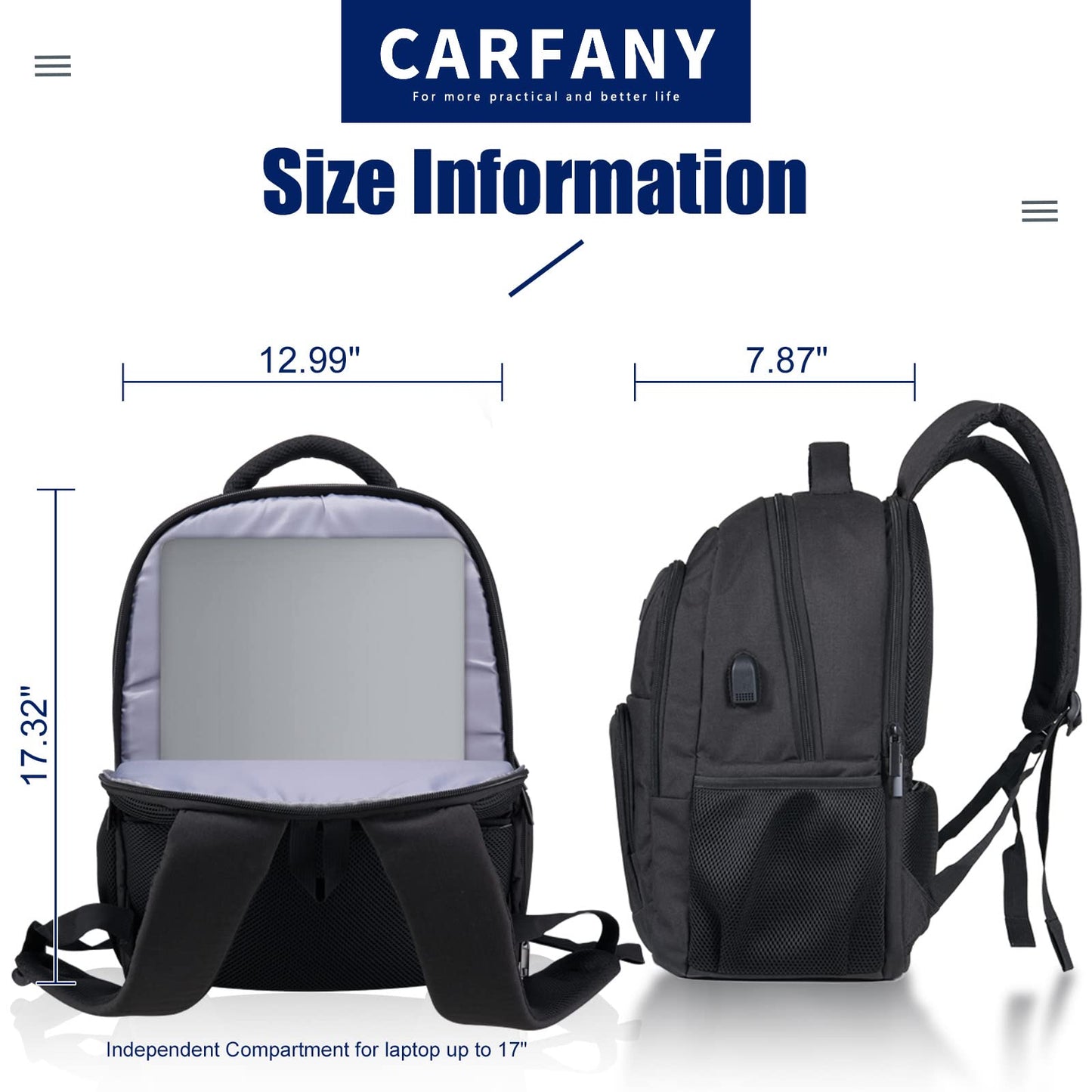 CPAP Backpack 17.32 Inch Lightweight Carrying On Travel Bag for CPAP Machine and Laptop Tablet Women Men Compatible with Resmed Airsense 10 Mini Philips Dreamstation Respironics Resvent Accessories