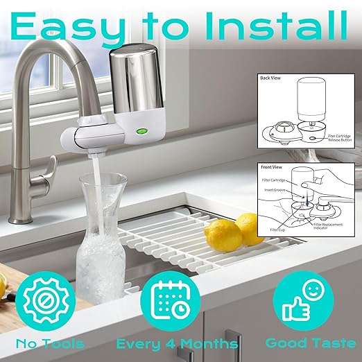 Replacement for Brita Faucet Filter, Faucet Water Filter - Fits All Brita Compatible with Brita Sink Filter, Brita® 36311 On Tap Faucet Filters System for Sink FR-200 FF-100, 2 Count