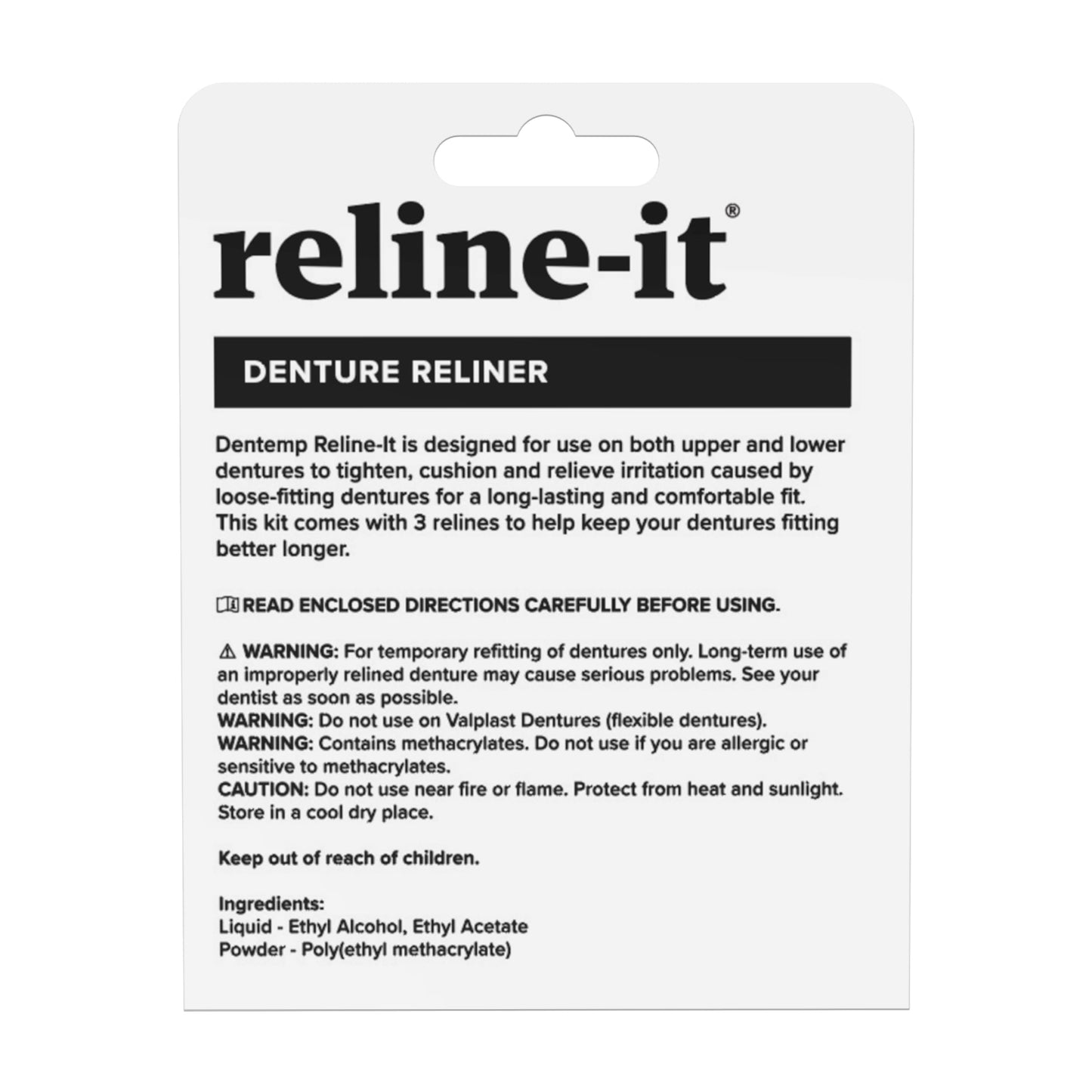 Dentemp Denture Reline Kit Value Pack - Advanced Formula Reline It Denture Reliner - Denture Kit to Refit and Tighten Dentures for Both Upper & Lower Denture - 3 Relines (Packaging May Vary)