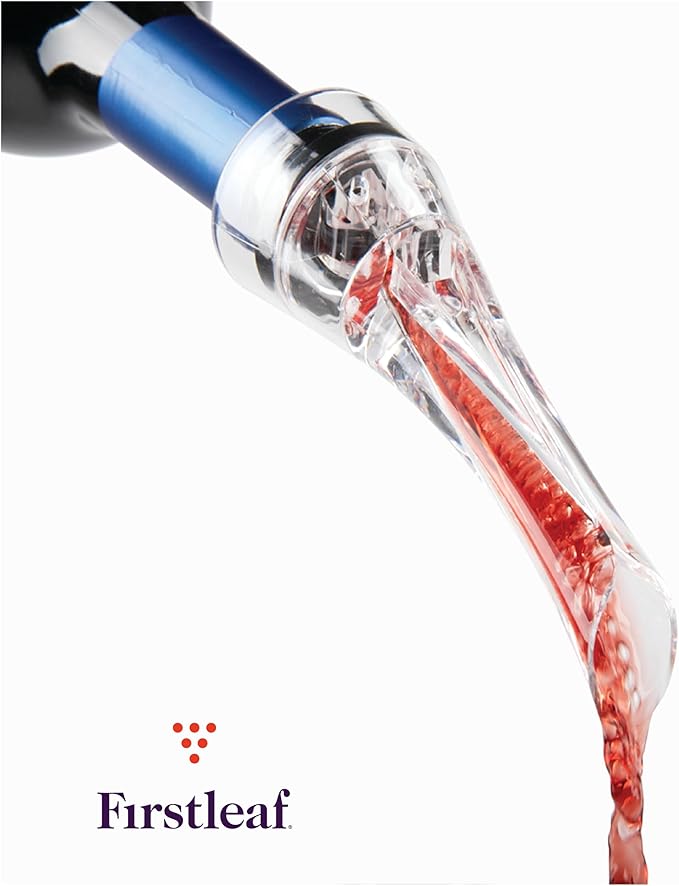 Wine Aerator Pourer Spout – Professional Aeration Pour Spout with Sediment Filter, Instant Flavor & Aroma Boost, Drip-Free / No-Spill Design, Easy to Clean, Ideal Gift for Wine Lovers