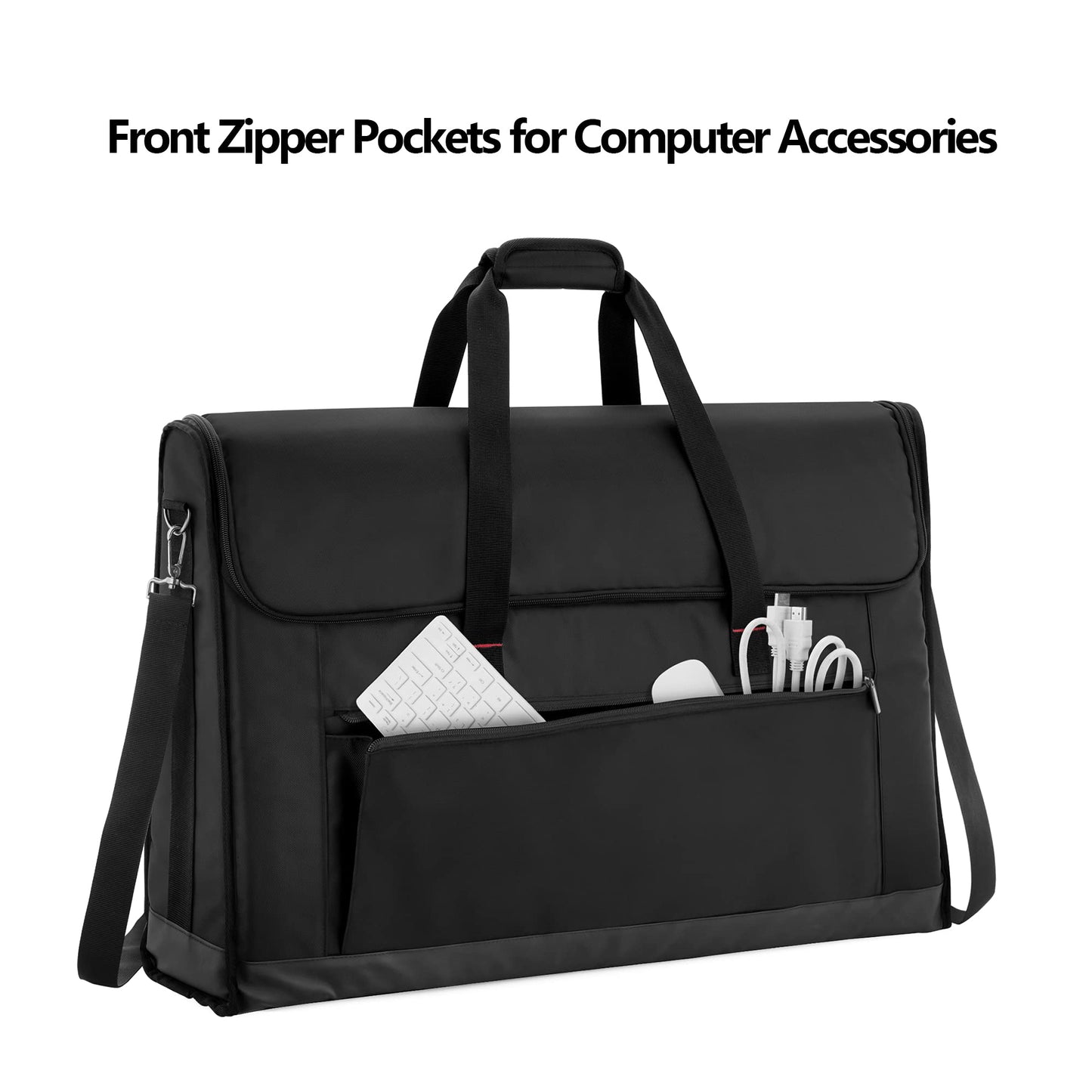 Trunab Monitor Carrying Case 24-27 Inch Padded Travel Bag Hold Up To 2 Lcd Screens/Tvs, Not Compatible With Imac, With Accessori