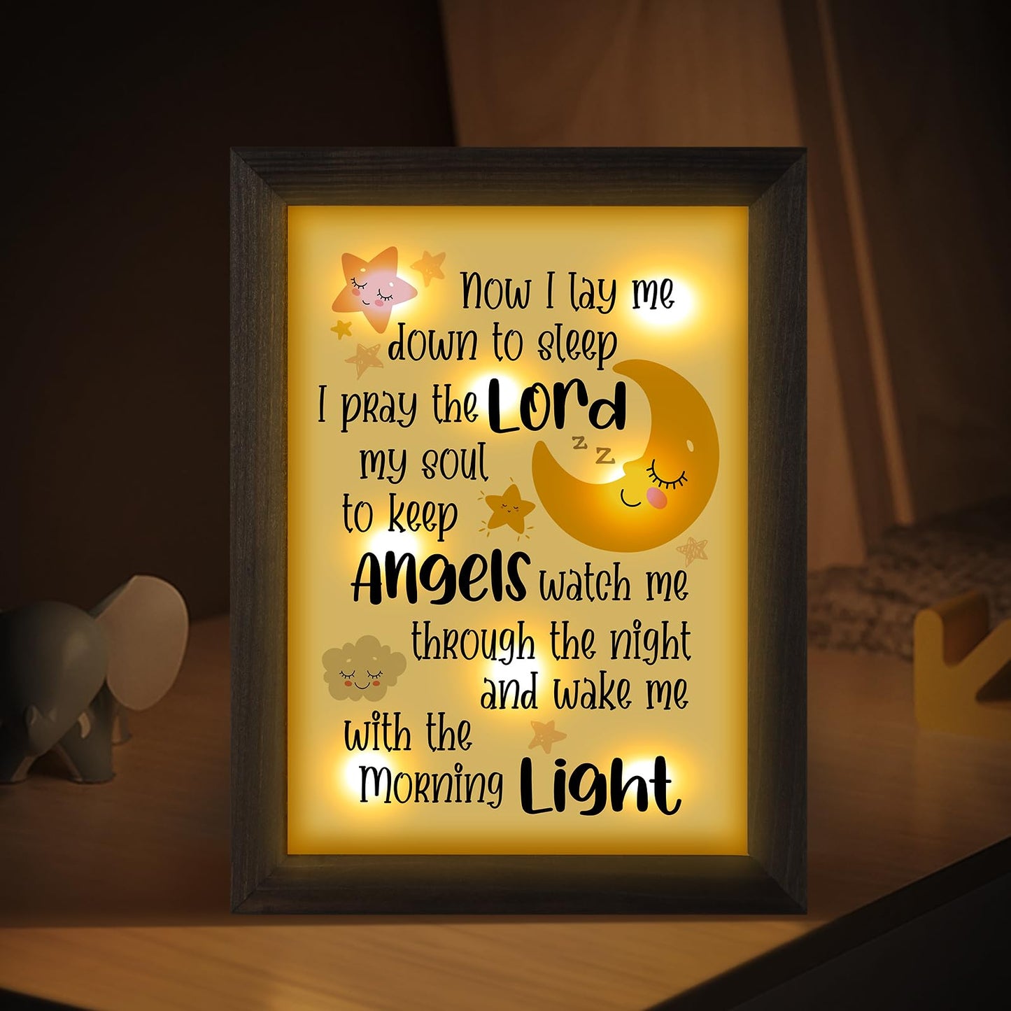 Baptism Gifts For Baby - Christening Gifts For Girls And Boys  Nursery Decor Night Light - Now I Lay Me Down To Sleep