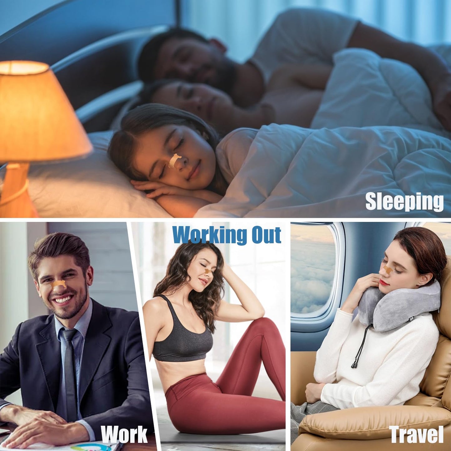Tyelason Nasal Strips - 120 Count Nasal Strips for Snoring, Extra Strength Tan Nasal Breathing Strips to Improve Sleep, Instant Nasal Congestion Relief Caused by Colds & Allergies