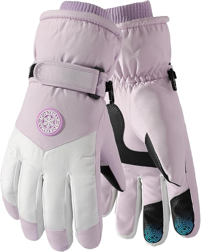 apaepr Winter Ski Gloves for Men & Women, Waterproof Insulated Cold Weather Work Gloves, Touchscreen Snow Gloves for Skiin...