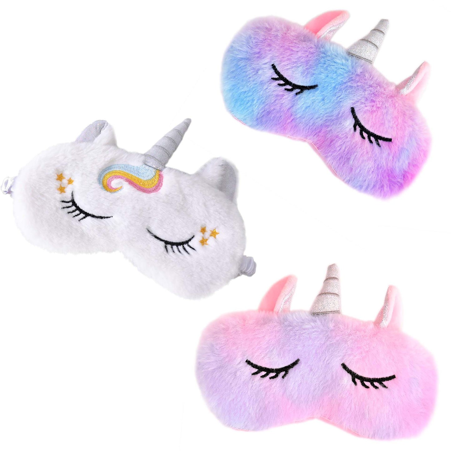 Sleep Mask for Kids Girls,3Pack,Unicorn Sleep Mask,Cute Animal Eye Mask for Princess Sleeping,Night Blindfold Bed Eye Covers