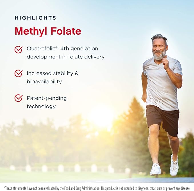 Jarrow Formulas Methyl Folate 400 mcg - 60 Veggie Caps, Pack of 2 - Highly Biologically Active Form of Folate - 4th Generation Folic Acid Technology - 120 Total Servings