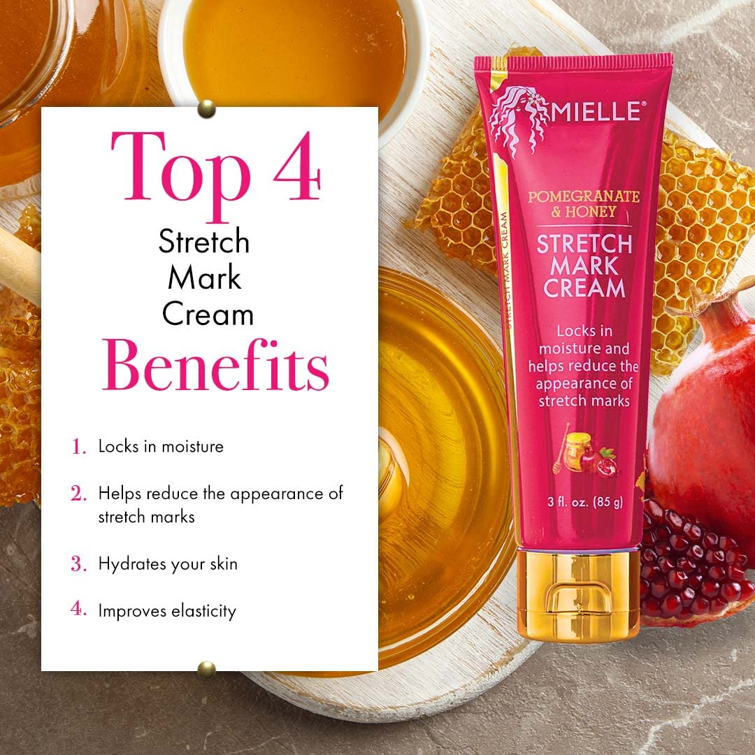 Mielle Organics Pomegranate & Honey Stretch Mark Cream, 3 Ounces