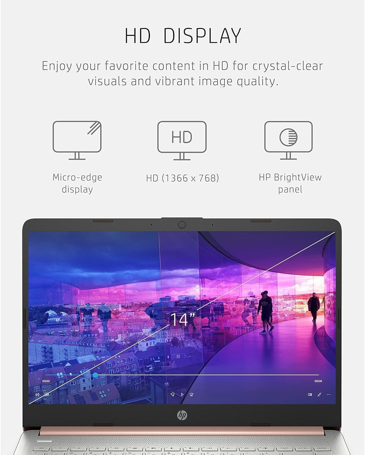 Hp Flagship 14 Laptop With Free Ai-Powered Microsoft 365 | Bluetooth Earphones | 16Gb Ram | 512Gb External Drive & 64Gb Onboard