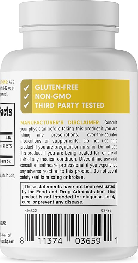 Bucked Up Vitamin B1 500mg Capsules, Essentials (90 Servings)