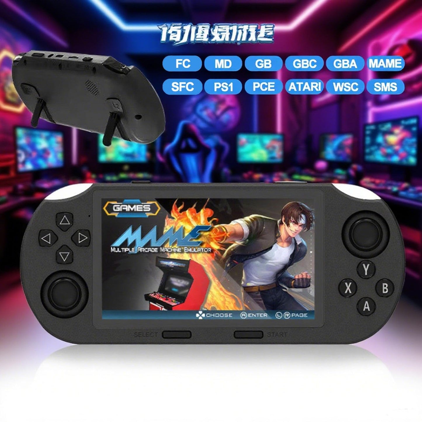 SF3000 Retro Handheld Game Console, Consola Portátil, Handheld Retro Game Consoles, Multiple Simulators Hd Games Retro Video Console, 4.5’’ IPS Screen