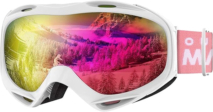 OutdoorMaster OTG Ski Goggles - Over Glasses Ski/Snowboard Goggles for Men, Women & Youth - 100% UV Protection