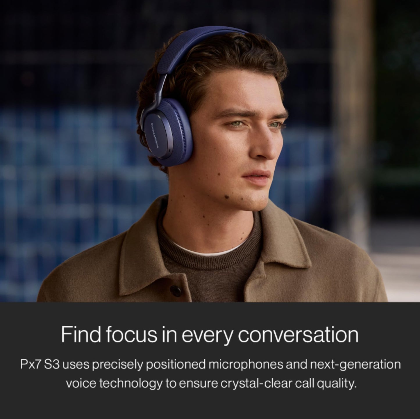 Bowers & Wilkins Px7 S3 Over-Ear Headphones, High-Resolution Sound, Comfortable Fit, Bluetooth, Active Noise Cancelling & Transparency Mode, 30-Hour Playtime, Quick Charge Support, Anthracite Black