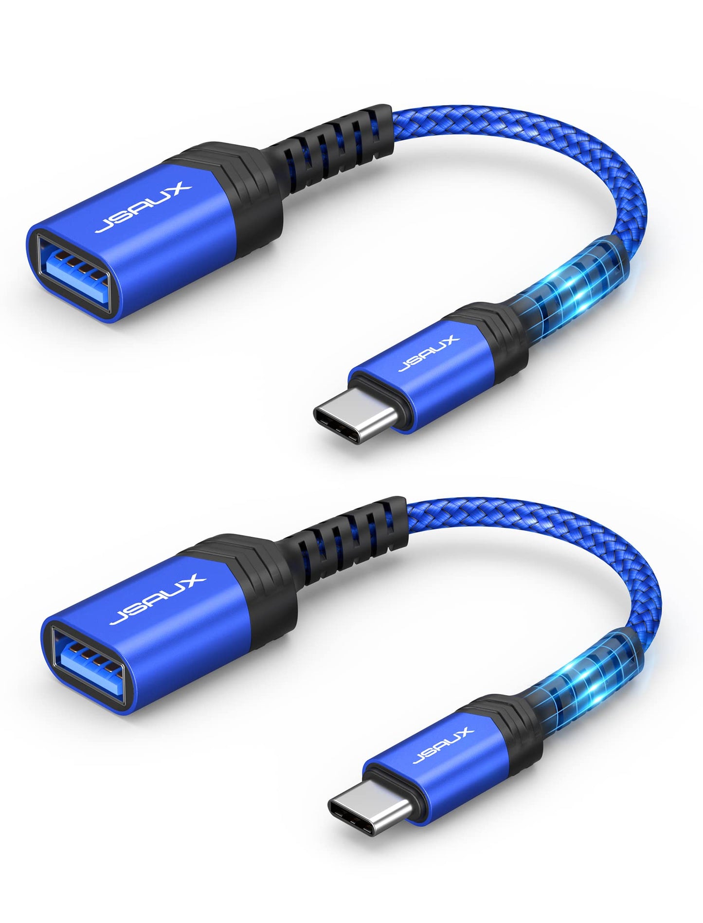 Jsaux Usb C To Usb Adapter [2 Pack], Type C 3.0 Otg Cable On The Go Type C Male To Usb A Female Adapter Compatible With Macbook,