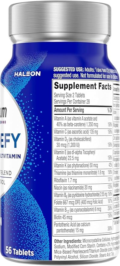 Centrum Age Defy for Men, All-in-1 High Potency Multivitamin + Healthy Aging Supplement, Multivitamin Blend with Resveratrol, and Niacin for NAD+ Level Support, Aluminium Bottle, 56 Tablets