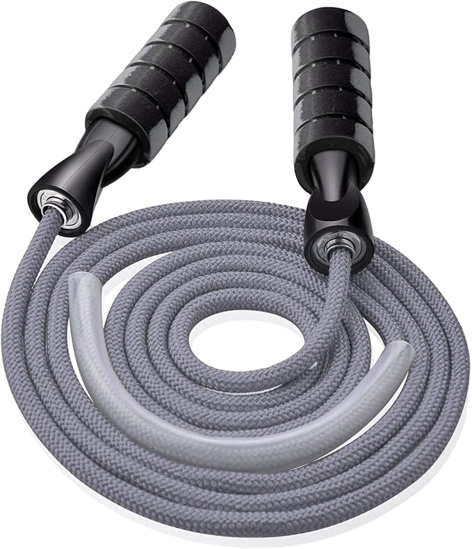 Jump rope, Professional Weighted Jump rope workout, Adjustable Tangle-Free with Ball Bearings Exerciser Jump ropes for Car...