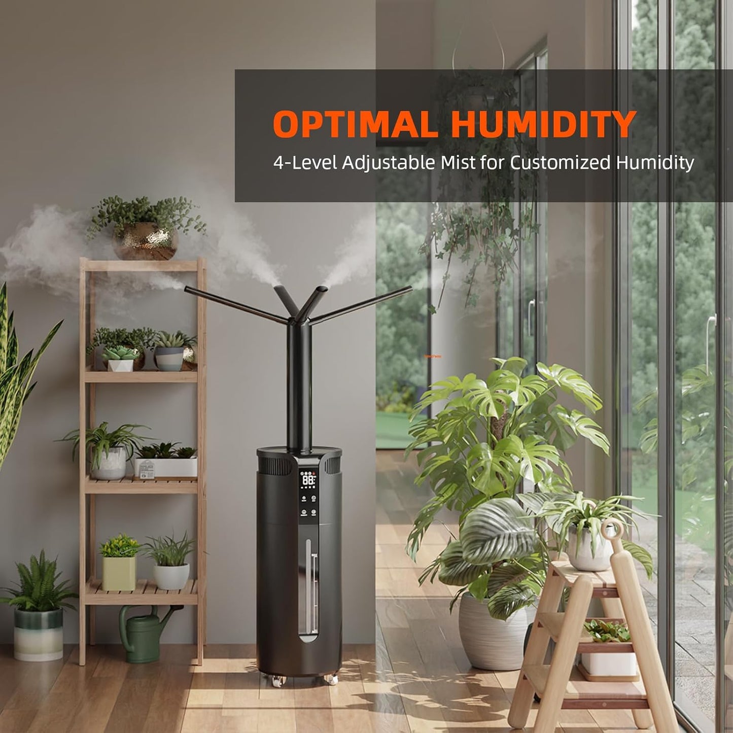 Spider Farmer 16L/4.2Gal Humidifier 1400ML/H Output for Grow Tent 2000 Sq.ft Large Room Plant Multi Extendable Hoses Splicing and Humidity Sensor Probe Cool Mist Quiet for Bedroom Greenhouse Indoor
