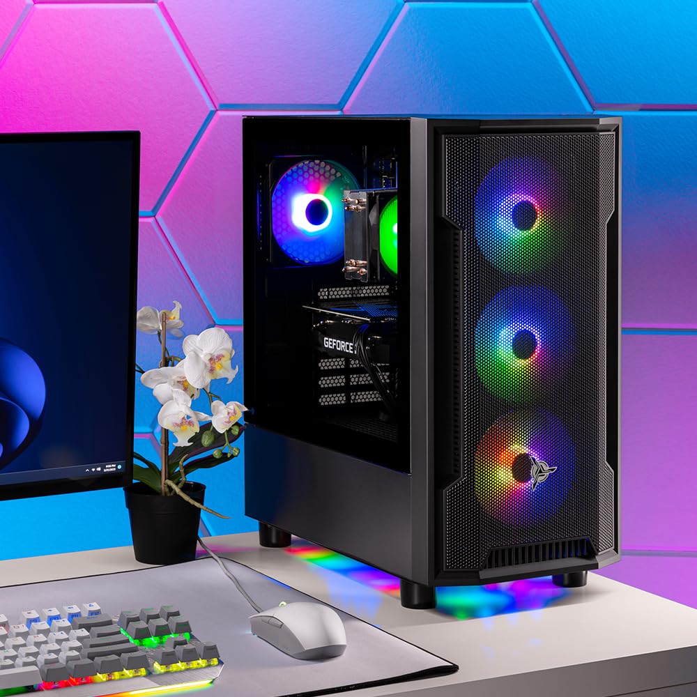 Skytech Gaming Shadow Gaming Pc Desktop - Amd Ryzen 5 5600X 3.7 Ghz, Nvidia Rtx 4060, 1Tb Nvme Ssd, 16Gb Ddr4 Ram 3200, 600W Gol