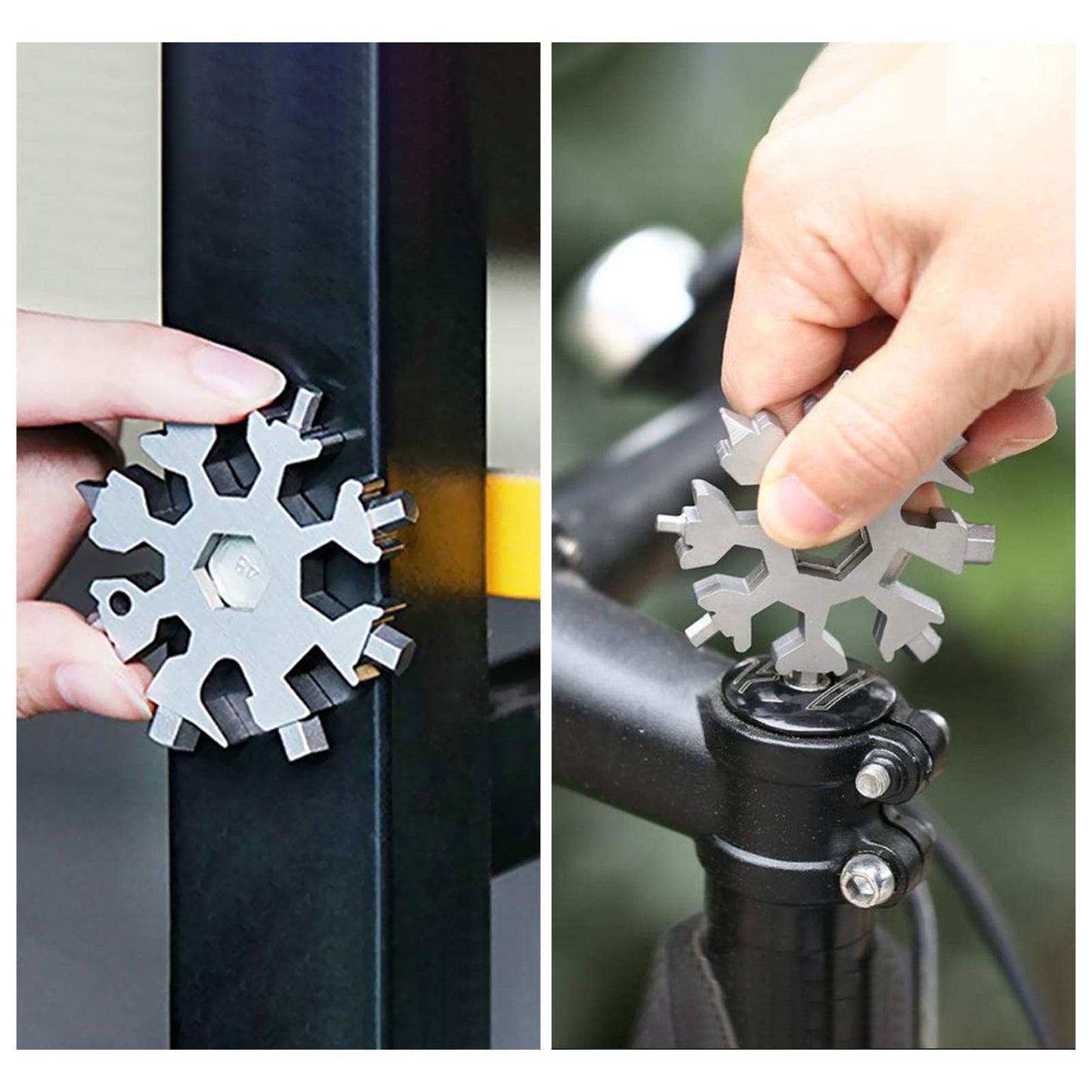 Stocking Stuffers for Men - Snowflake 18 in 1 Multitool Christmas Gifts, 2 Pack Multi Tools for Dad from Daughter Son, Gifts for Father Husband Him