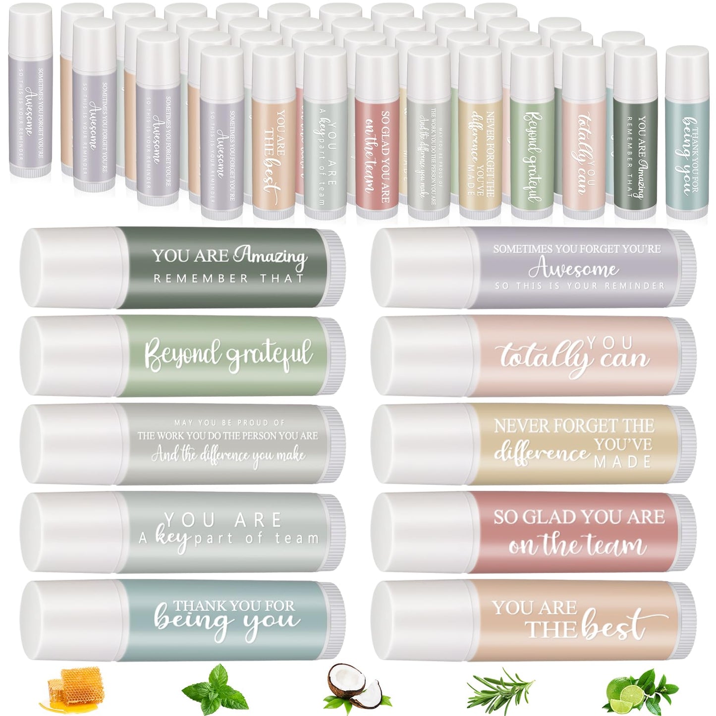 Swiffen 100 Sets Christmas Employee Appreciation Gifts Bulk Lip Balm Favors Xmas Thank You Team Gifts for Coworkers Staff Teache
