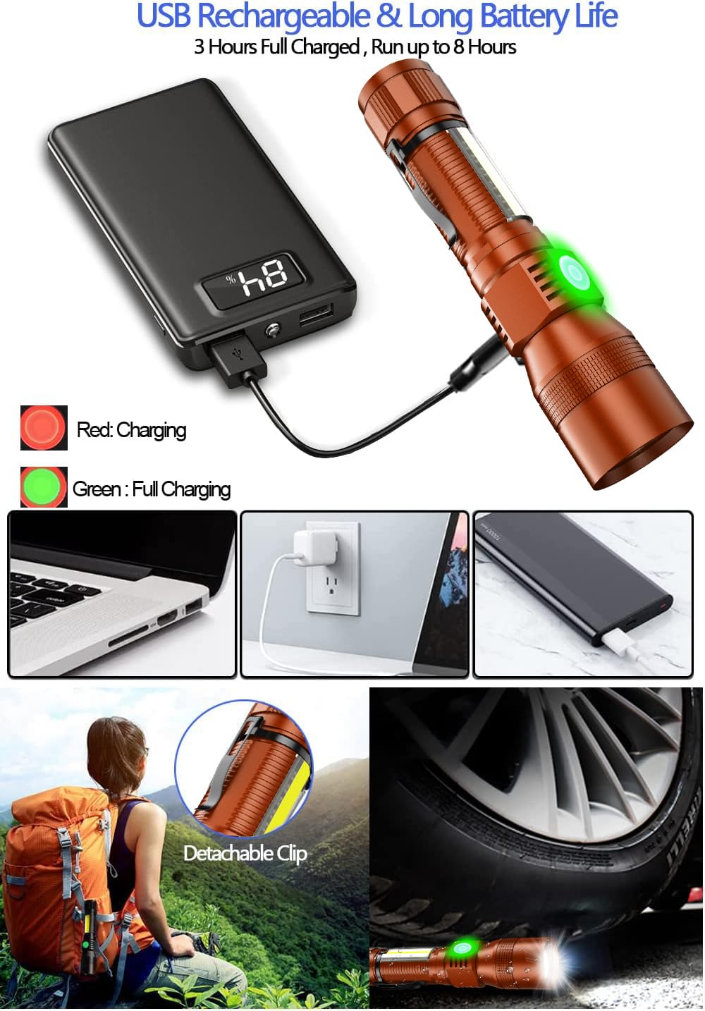 Black Light Uv Flashlight Rechargeable  3In1 Super Bright Tactical Flashlights Led Uv Black Light &Redlight  1500Lumen 7Modes  Zoomable  Waterproof Pocket Flashlight For Pet Stains Detection Camping