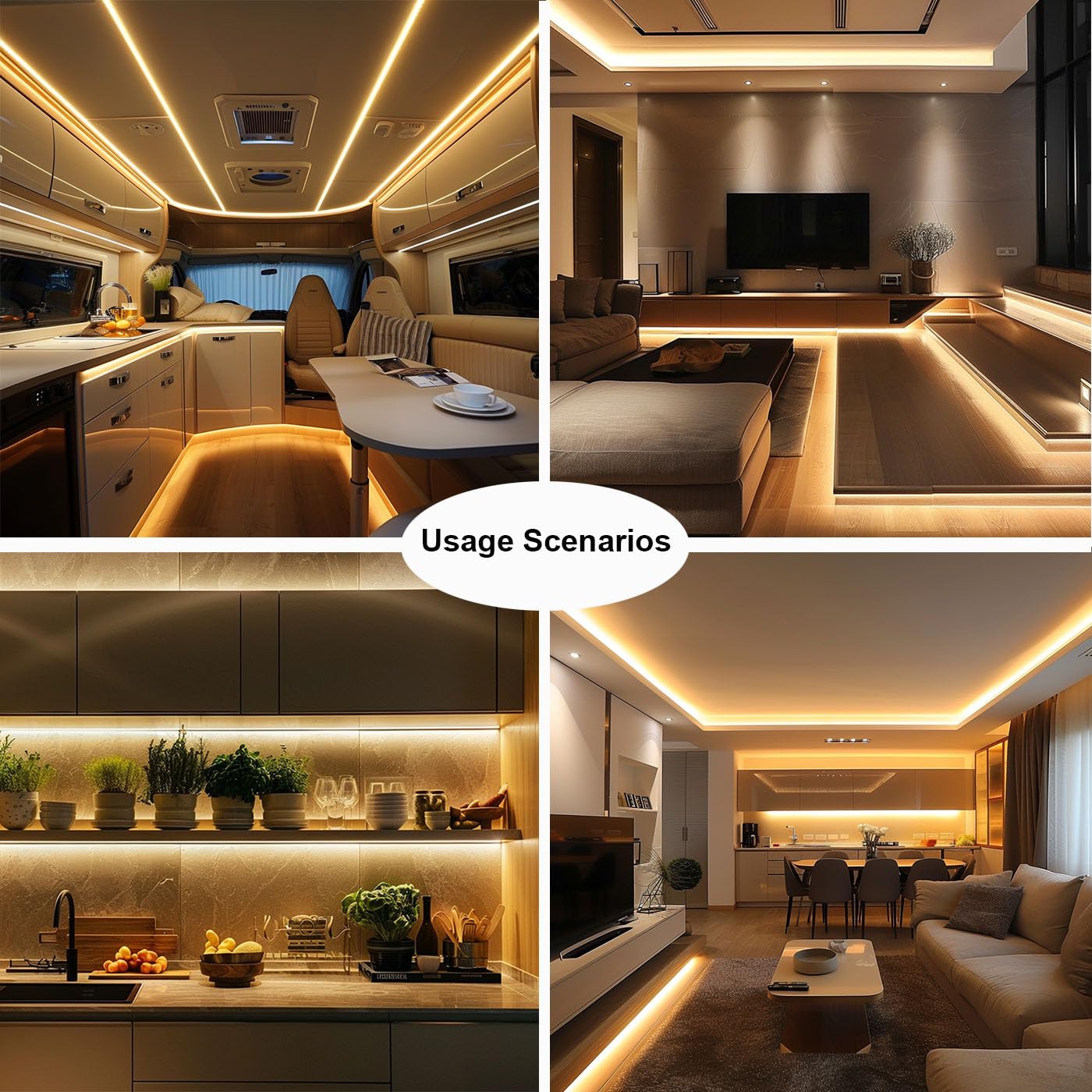 Topai 12V Cob Led Strip Light, Warm White, 16.4Ft, Ip65 Waterproof, 480 Leds/M, Model Cobw1-480, High Density For Diy Projects
