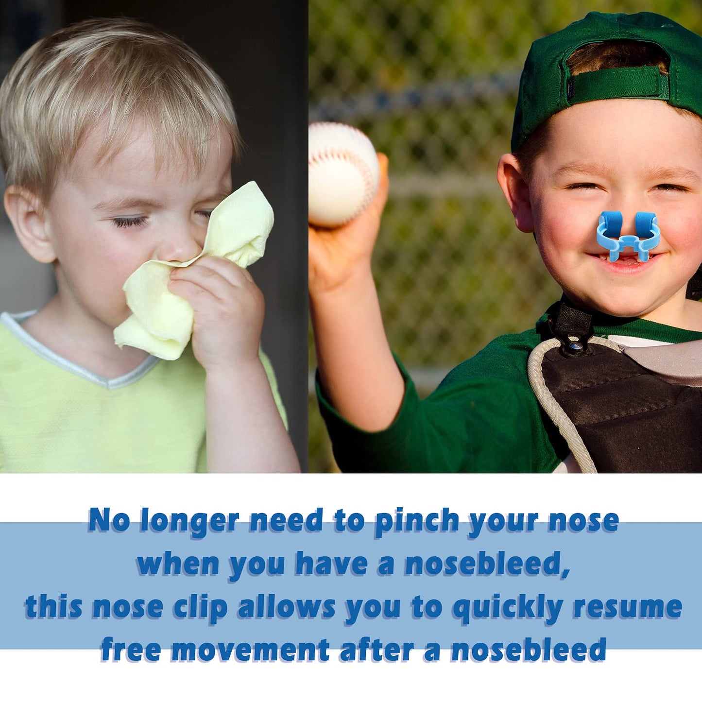 24 Pieces Nose Clips Nose Bleed Stopper Plastic Nose Clip Nose Pincher Nasal Clip Kit for Snoring Stop Accidental or Emergency Condition Swimming (Green, Blue)