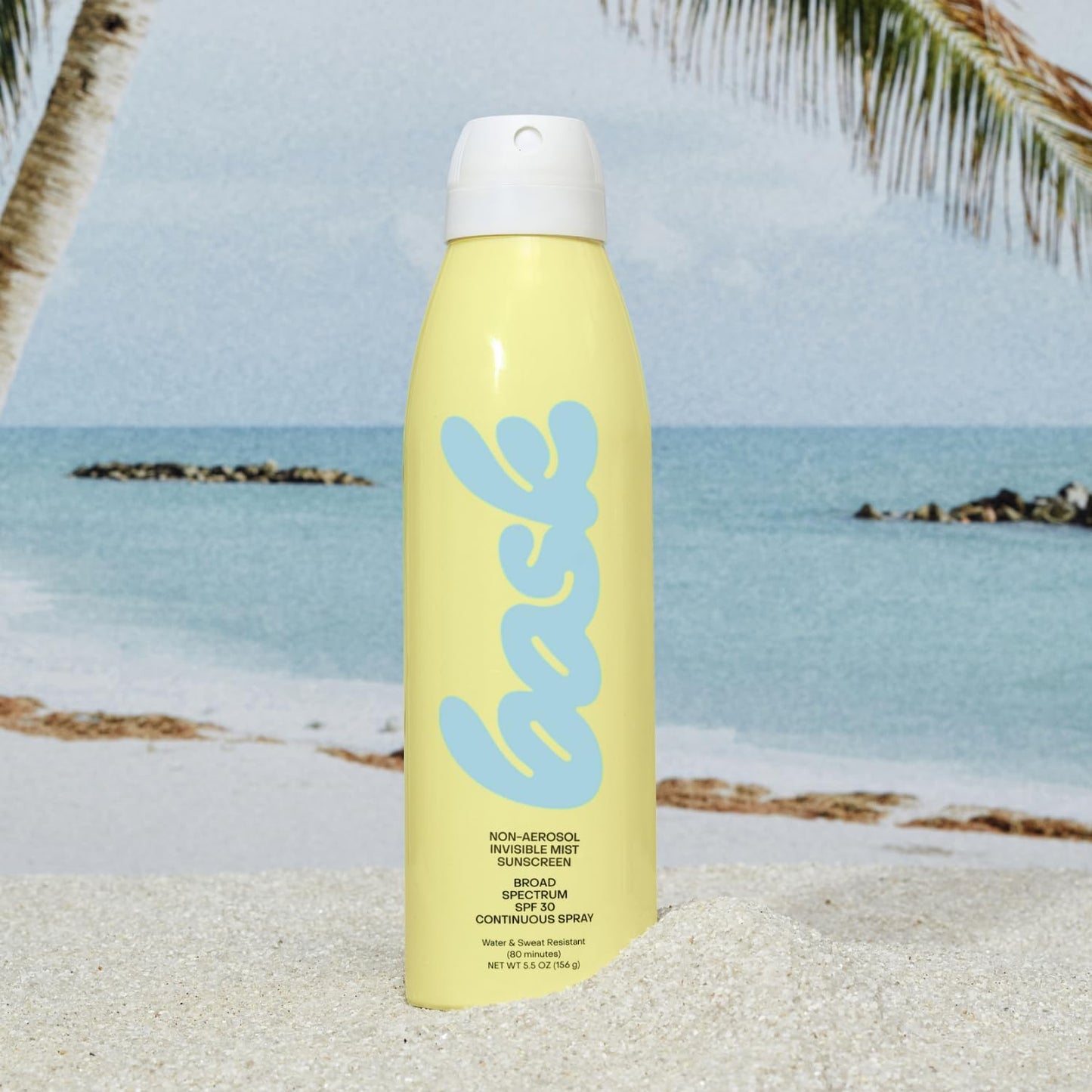 Bask Suncare SPF 30 Sunscreen Spray - Non-Aerosol, Broad Spectrum UVA/UVB Protection, Dermatologist Recommended, Moisturizing, L