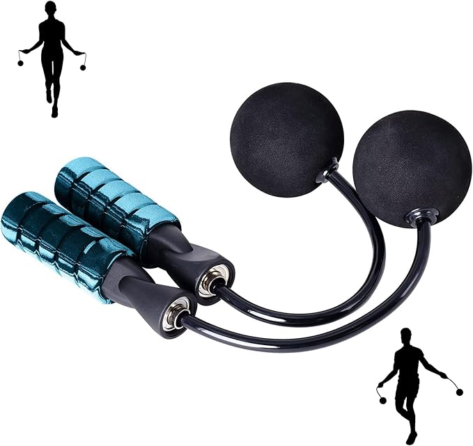Weighted Jump Rope for Fitness Adjustable Ropeless Bod Rope High Speed Skipping Rope for Workout Weight Loss Cordless Jump...