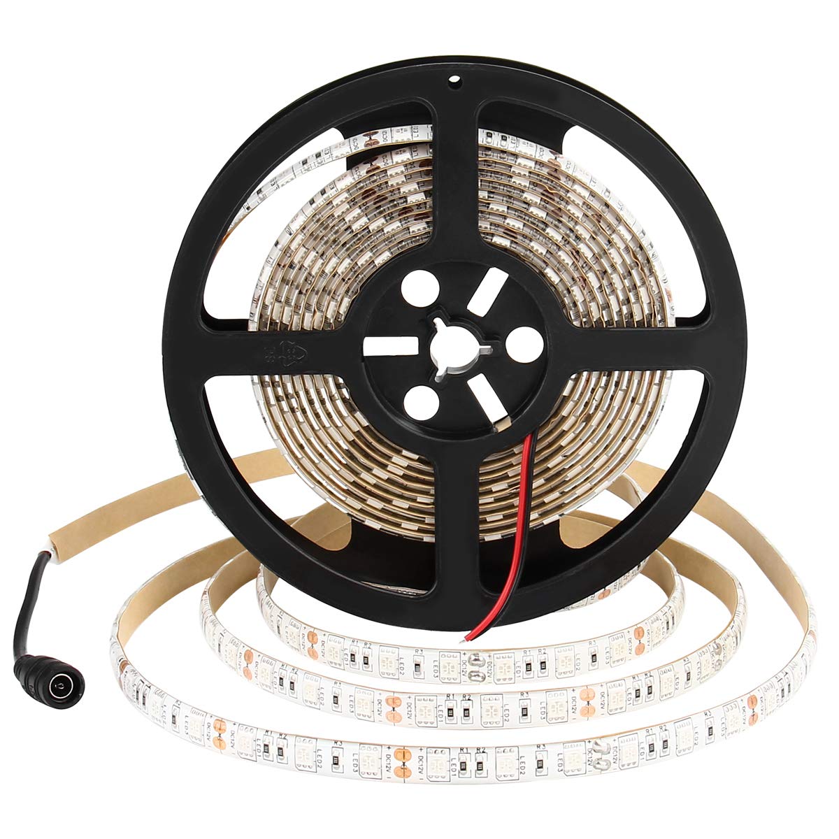 Supernight 16.4Ft Led Strip Light  Waterproof 12V 60W Green Rope Lights  300 Leds 5050 Tape Lights For Bedroom  Kitchen  Mirror  Home Decoration