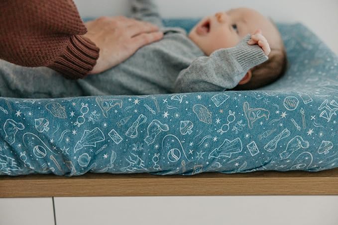 Copper Pearl Premium Knit Changing Pad Cover : Soft, Stylish, and Universal Fit for All Standard Diaper Changing Pads, Trendy Design Changing Pad Covers, Hogwarts™