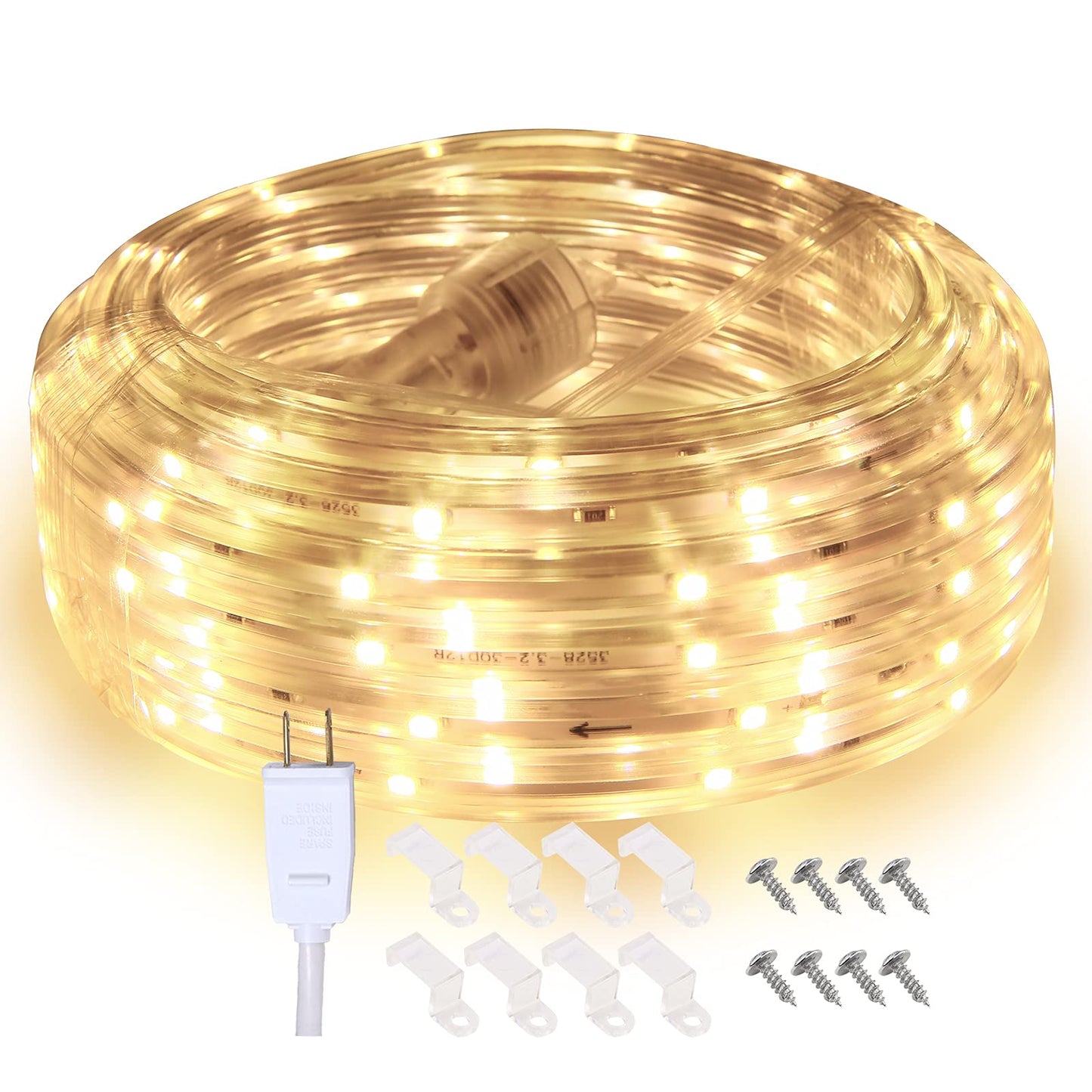 Areful Led Strip Lights, 33Ft Waterproof Flexible Rope Lighting, Warm White, Model Led-2W-6X9-16.4Ft-Ww For Outdoor/Indoor Décor