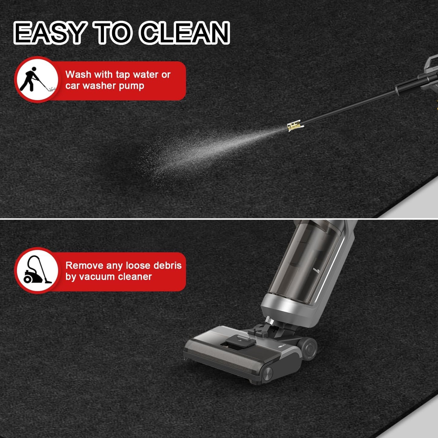 Heavy-Duty Garage Floor Mat 17' x 7'4" - Waterproof Garage Flooring for Cars & SUVs, Durable Garage Mats for Floor, Oil Spill Resistant Garage Mat, Easy-to-Clean Garage Rug for Floor, Oil Change Mat