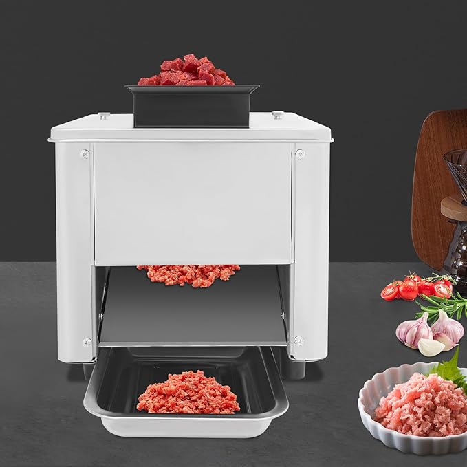 850W Electric Meat Cutter Machine 5mm Electric Meat Slicer Shredded Cutting Machine, 330lb/h Stainless Steel Food Cutting Slicer for Family and Commercial Use (Meat thickness: 5mm)