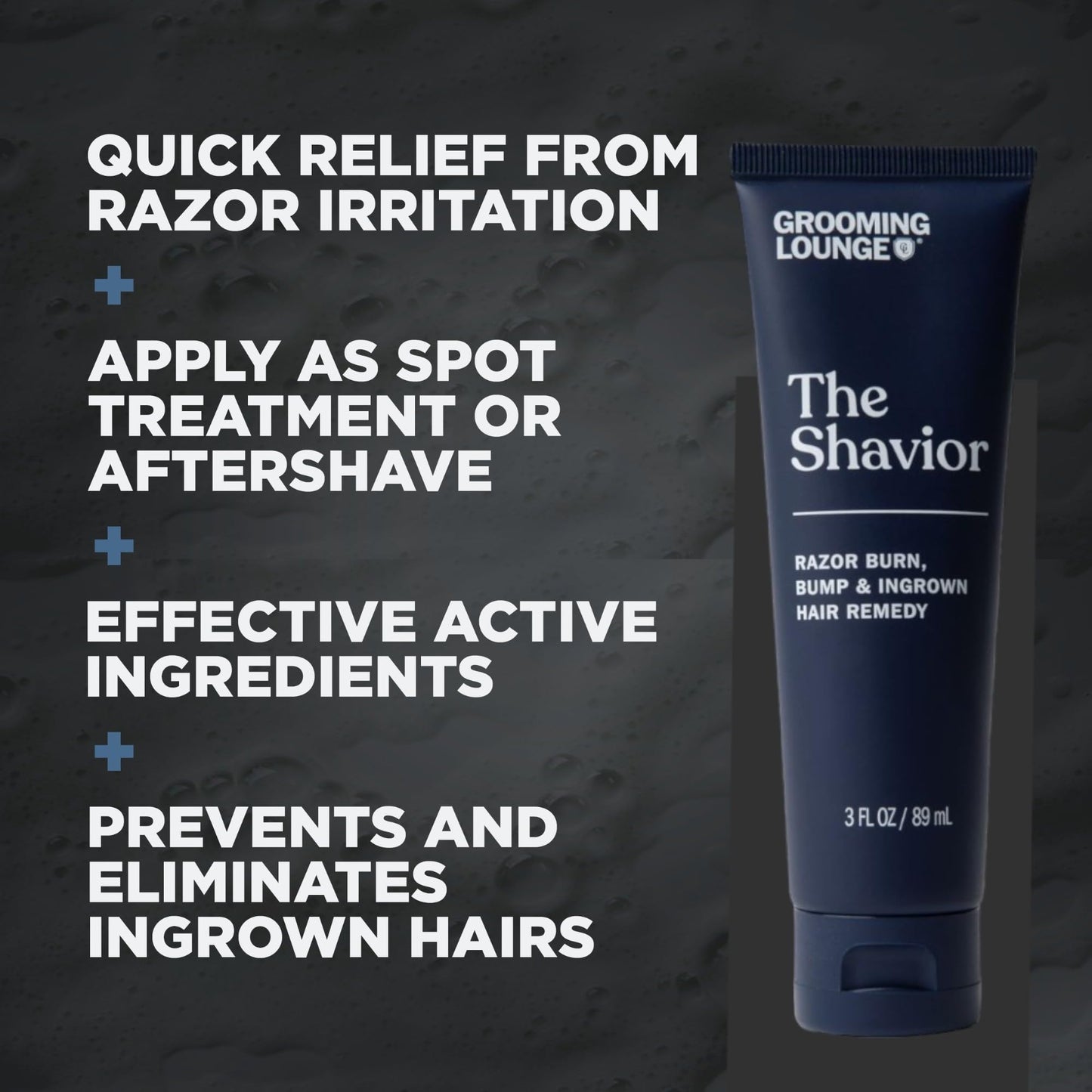 Grooming Lounge the Shavior Post Shave Remedy - Calms Inflammation and Irritation - Prevents and Eliminates Ingrown Hair - Effec