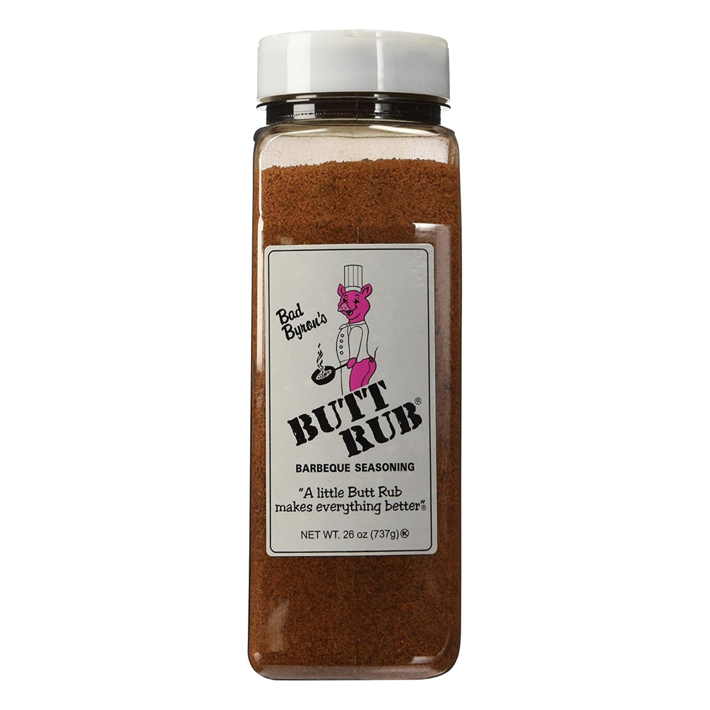 Bad Byrons Butt Rub Barbeque Seasoning - 26 Ounce Shaker Bottle | Award-Winning All-Purpose Dry Rub for Pork  Chicken  Beef & More