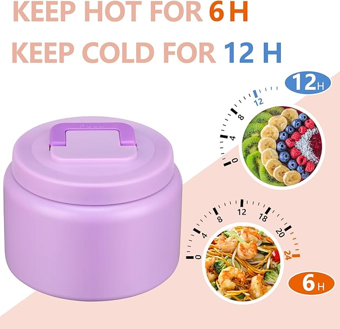 PIQUEBAR 8oz Kids Thermo for Hot Food,Small Lunch Thermos Food Container Stainless Steel,Easy Open Wide Mouth Thermo for Hot Cold Food for Preschool Travel