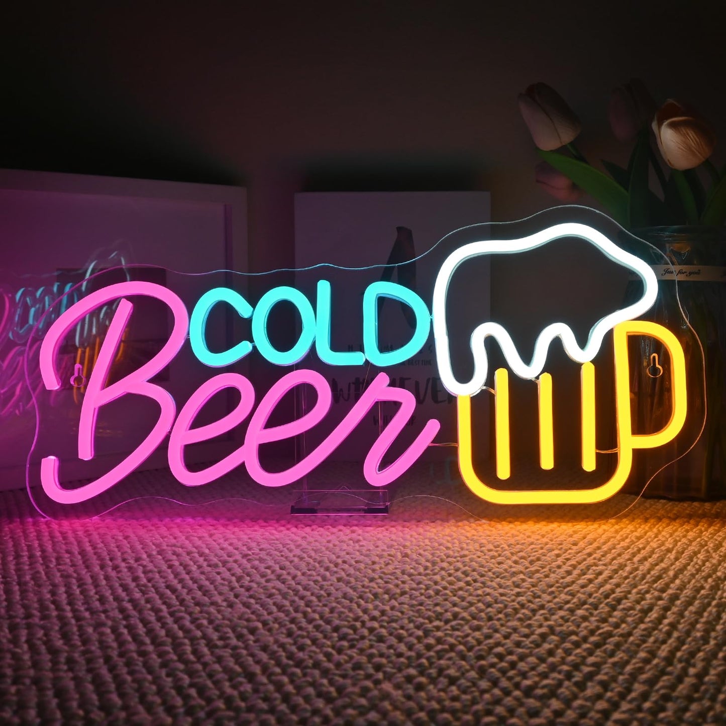 Looklight malt-inspired Neon Sign LED Light for Wall Decor 16.5 x 7.7 inches Cold malt-inspired Man Cave Kitchen Restaurant Parties