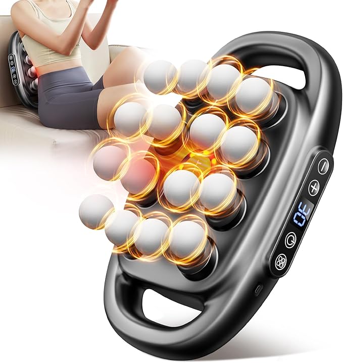 VTT 16-Head Massage Gun Set, Deep Tissue Percussion Massager with 3 Modes & 30 Intensities,Quiet Muscle Massage Gun for Ba...