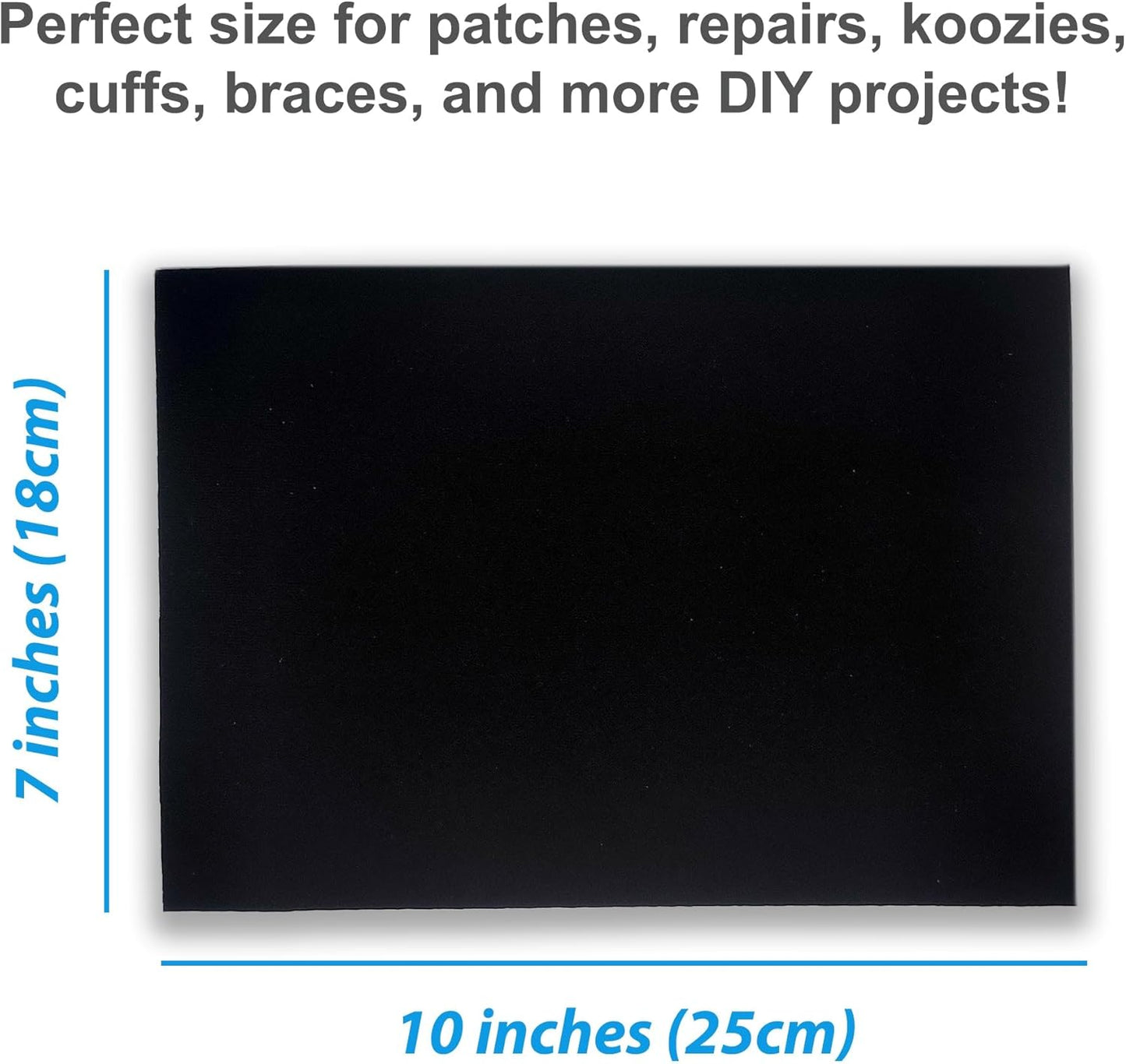 Neoprene Fabric Assortment Sample Patch Sheet Packs for Sewing Material Wetsuit Repair (3 Pack, 2mm Navy Blue)