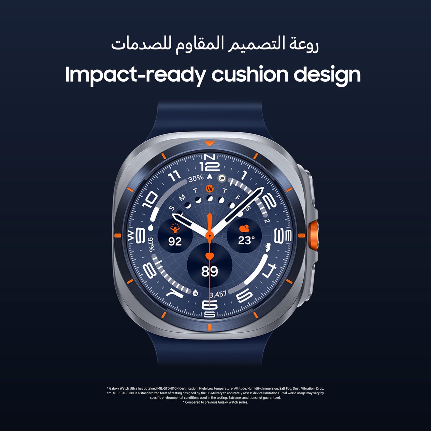 Samsung Watch 7 Ultra 2025 LTE Ai (47mm) SM-L705F Latino Version (Tmobile Mint Tello & Global), Rate Tracking, Sleep Fitness Tracker, GPS (Titanium Blue/Blue Band SM-L705FZB1GTO)