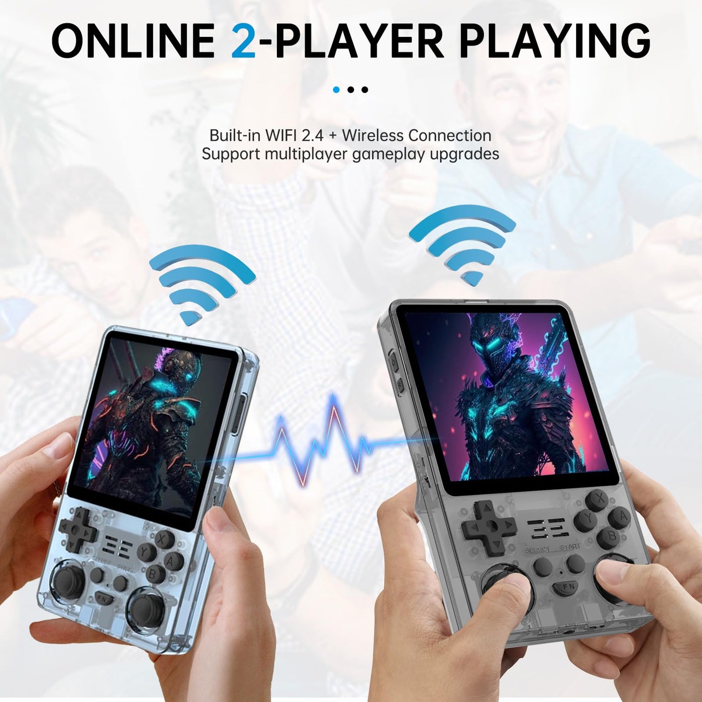 2025 Retro Handheld Game Console – 4-Inch IPS Screen, 5000mAh Battery for 10-Hour Playtime, Supports Multiplayer & TV Output, Includes Protective Case – Black