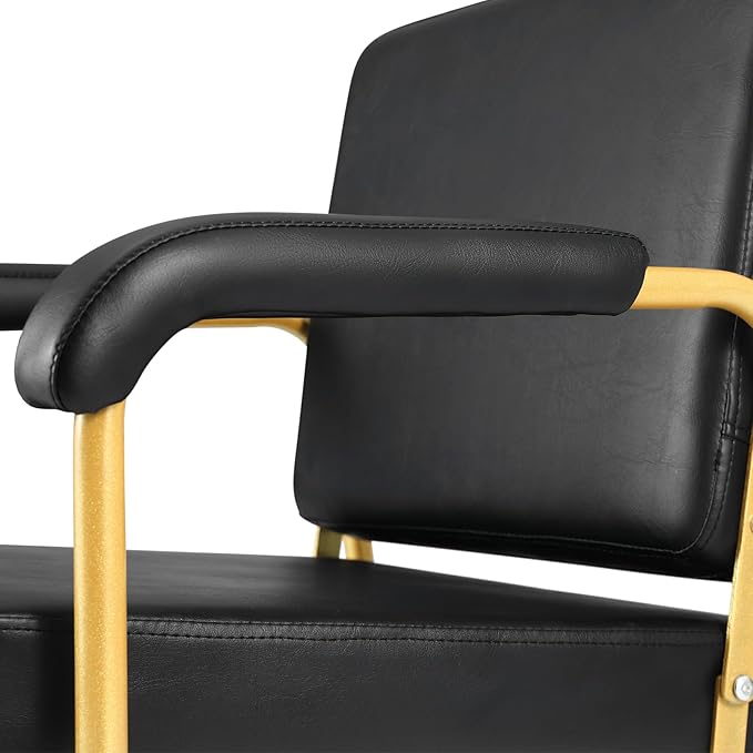 Artist hand Shampoo Chair for Salon Reclinng Salon Chair Barber Chair Hair Stylist Chair Auto Recline Chairs Shampoo Spa Beauty Equipment(Gold)