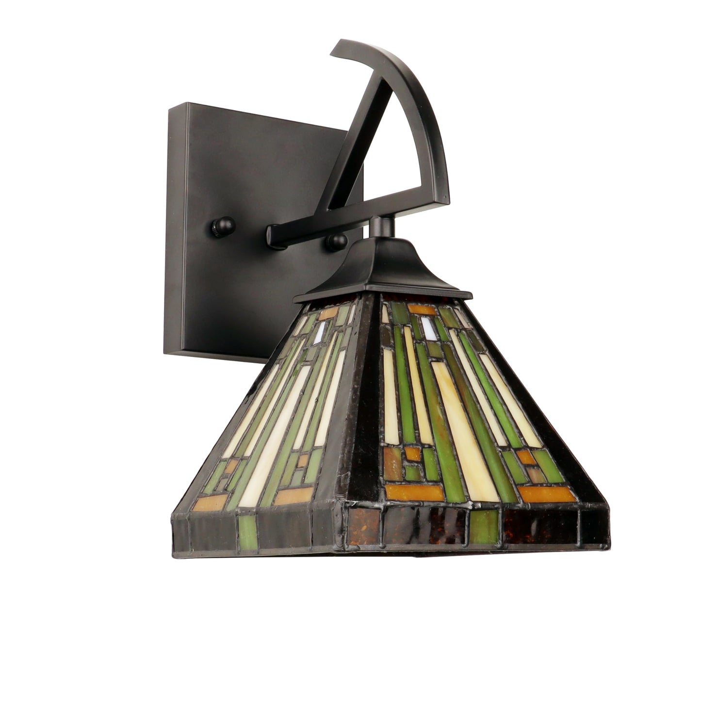 Chloe Lighting Innes Wall Sconce, 1-Light, Blackish Bronze Finish, 6in Shade, Multicolor, Model CH33359MR06-WS1