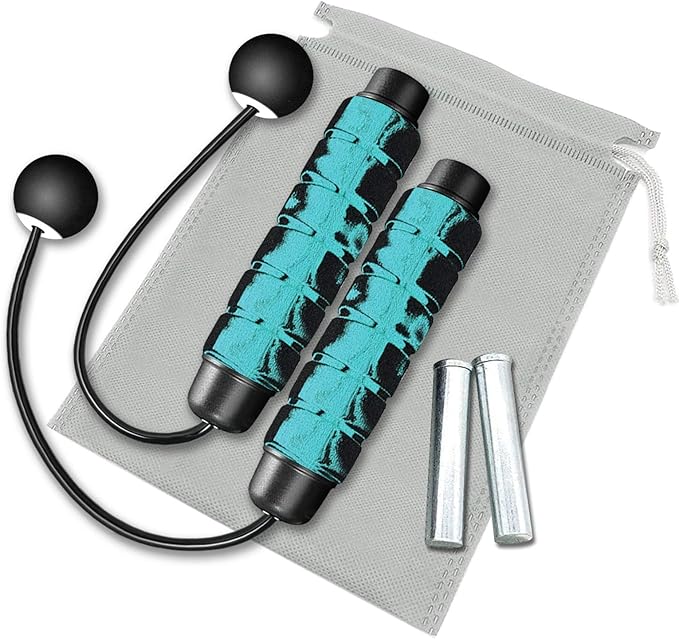 Redify Weighted Cordless Jump Rope for Fitness[Suitable for Different Ages and Levels] Ropeless Jump Rope for Boxing MMA W...
