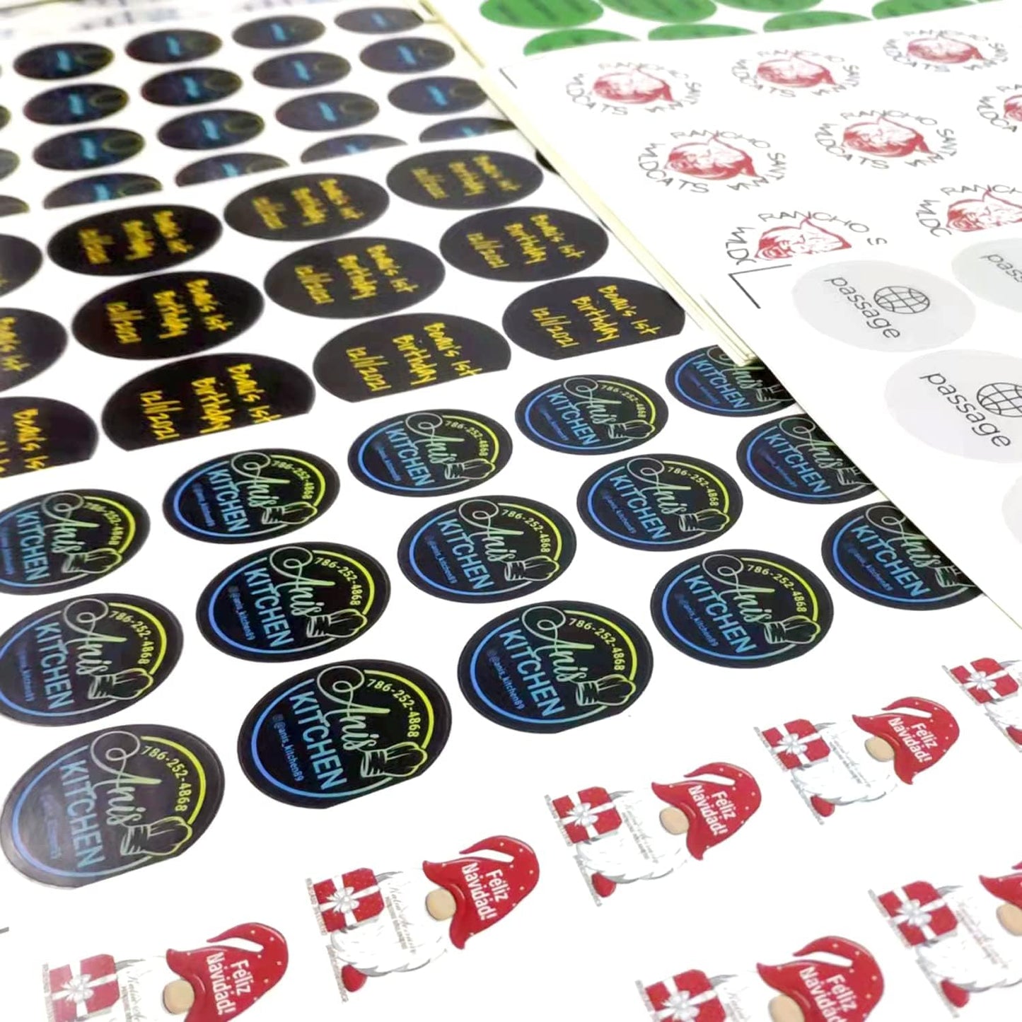 100-500 Custom Stickers Personalized Labels, Customized Stickers with Any Image Logo and Text. Custom Stickers for Business LogoThank You Labels,etc. (Diamond, 3X1 Inch)