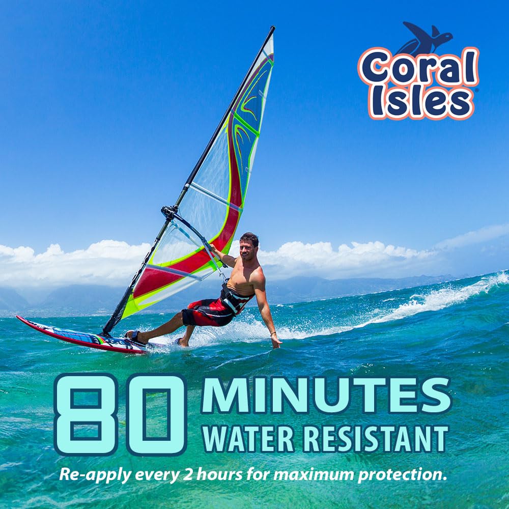 Coral Isles SPF 50 Sunscreen Spray - Hawaii Compliant as Reef Safe - Oxybenzone & Octinoxate Free - Broad Spectrum - Water Resis